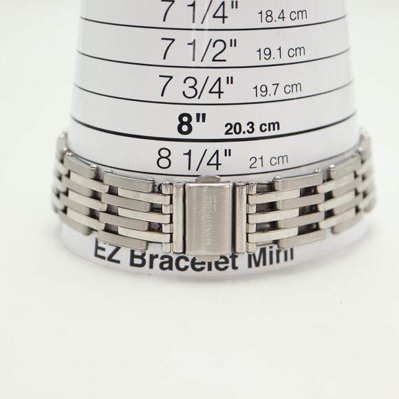 Kenneth Cole Mens 35mm Classic Date Dress Watch Stainless Steel w New Battery - Picture 4 of 16